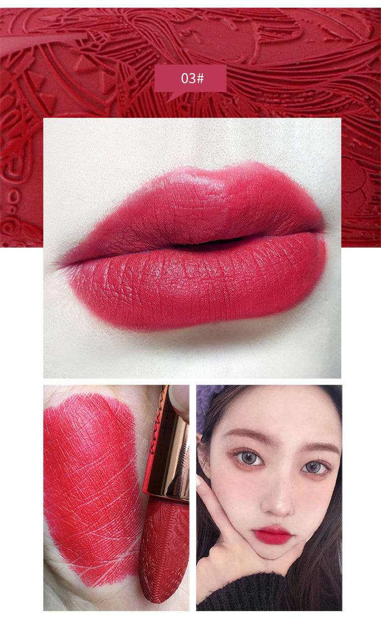 Carved Lipstick with Diamond Matte Finish - Multiple Styles