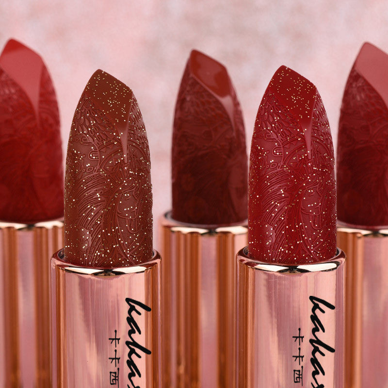 Carved Lipstick with Diamond Matte Finish - Multiple Styles