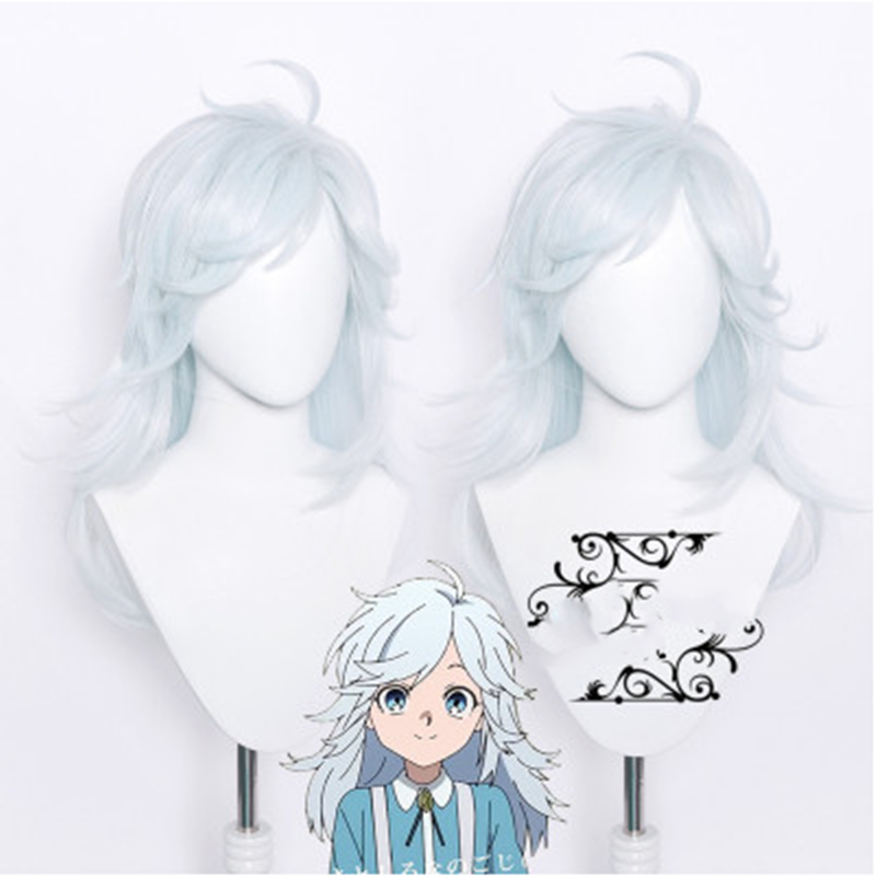 White Cosplay Wig - Layered Synthetic Hair, Easy to Style