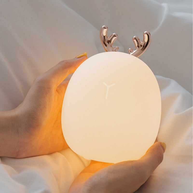 Cartoon Deer Night Light USB Charge for Baby Room & Home Ambient Lighting - Rabbit