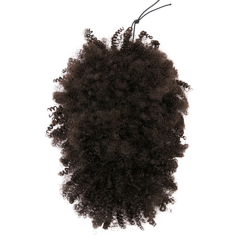 Afro Hair Bun Puff Wig - 8 inch Synthetic - Black
