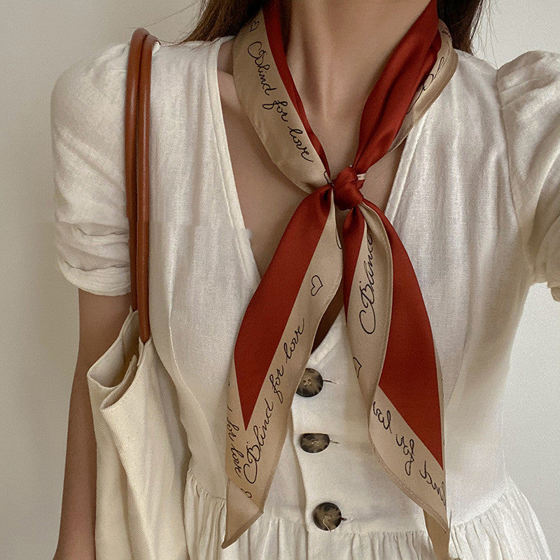 Korean Small Scarf & Long Headwear Tie Headband - Plaid Hair Accessory