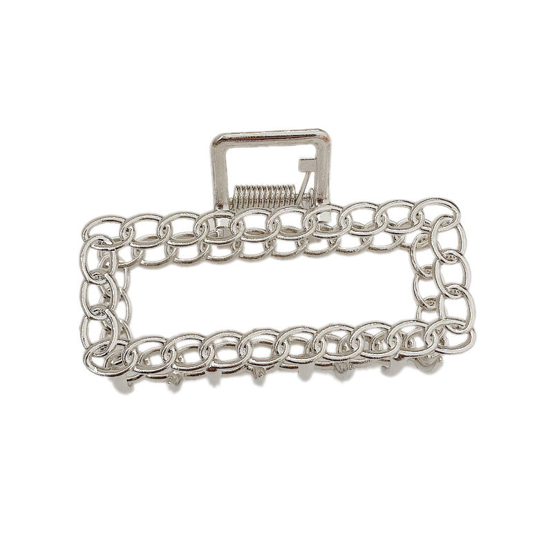 Women's Elegant Pearl Hairpin Hair Clip - Geometric Style, Electroplated Alloy