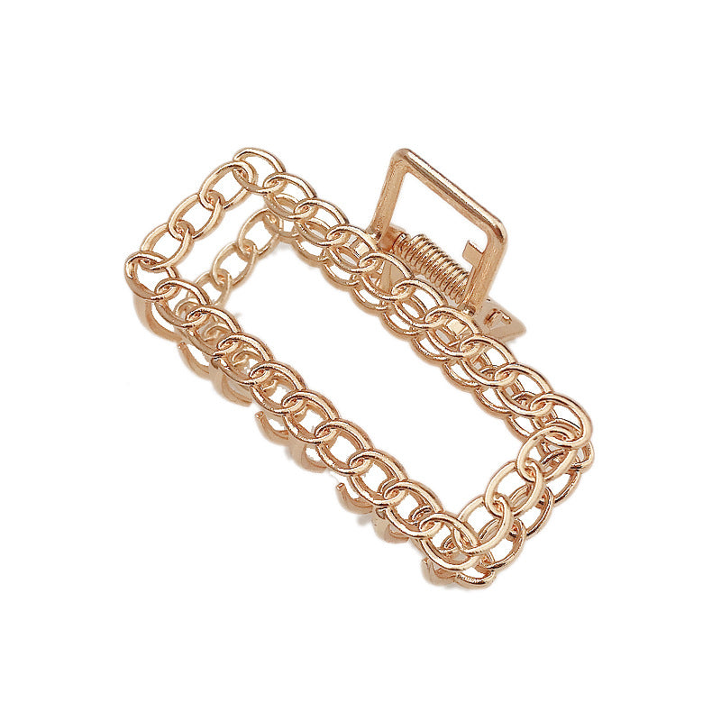 Women's Elegant Pearl Hairpin Hair Clip - Geometric Style, Electroplated Alloy