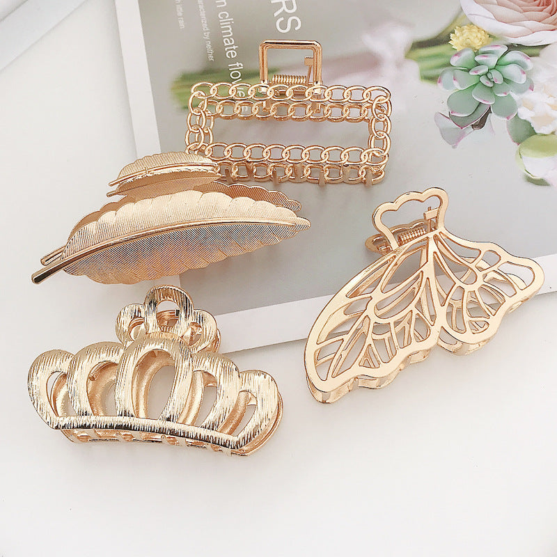 Women's Elegant Pearl Hairpin Hair Clip - Geometric Style, Electroplated Alloy