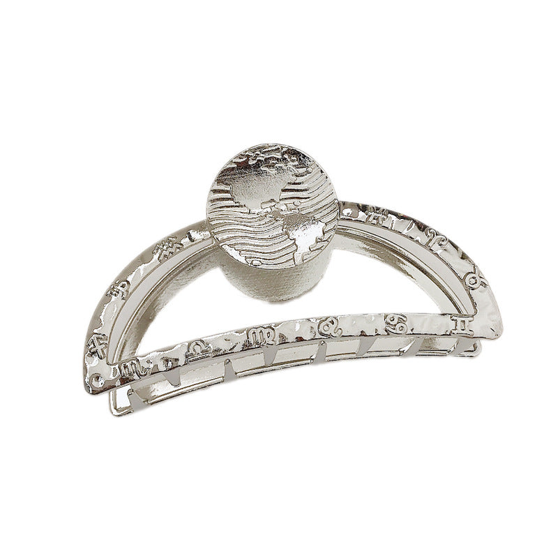 Women's Elegant Pearl Hairpin Hair Clip - Geometric Style, Electroplated Alloy