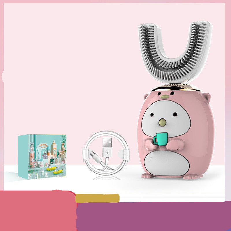 Waterproof Children's Sonic Electric Toothbrush with U-Shaped Design