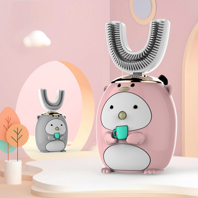 Waterproof Children's Sonic Electric Toothbrush with U-Shaped Design