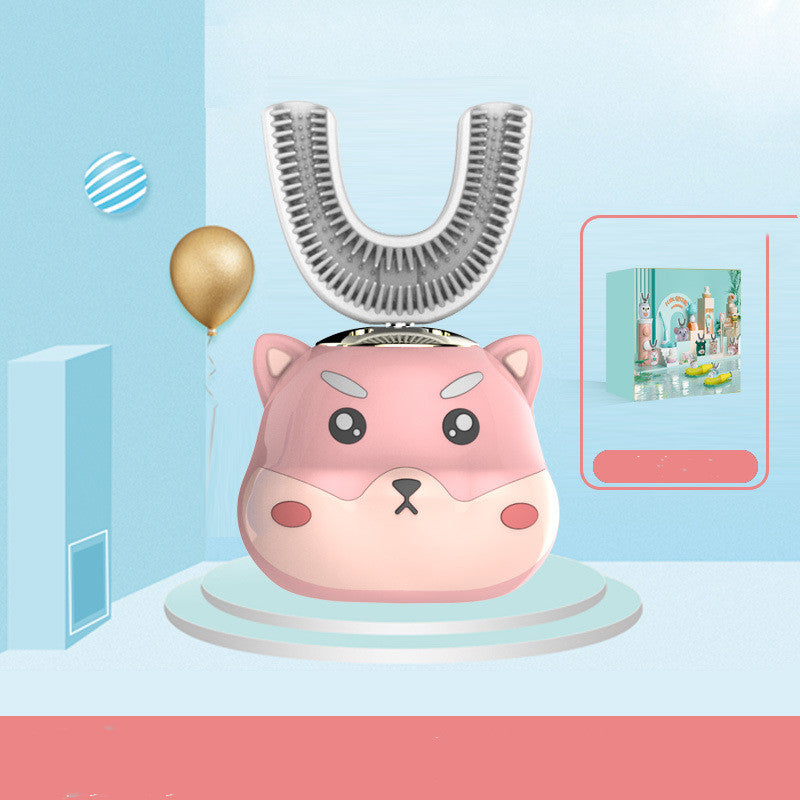 Waterproof Children's Sonic Electric Toothbrush with U-Shaped Design