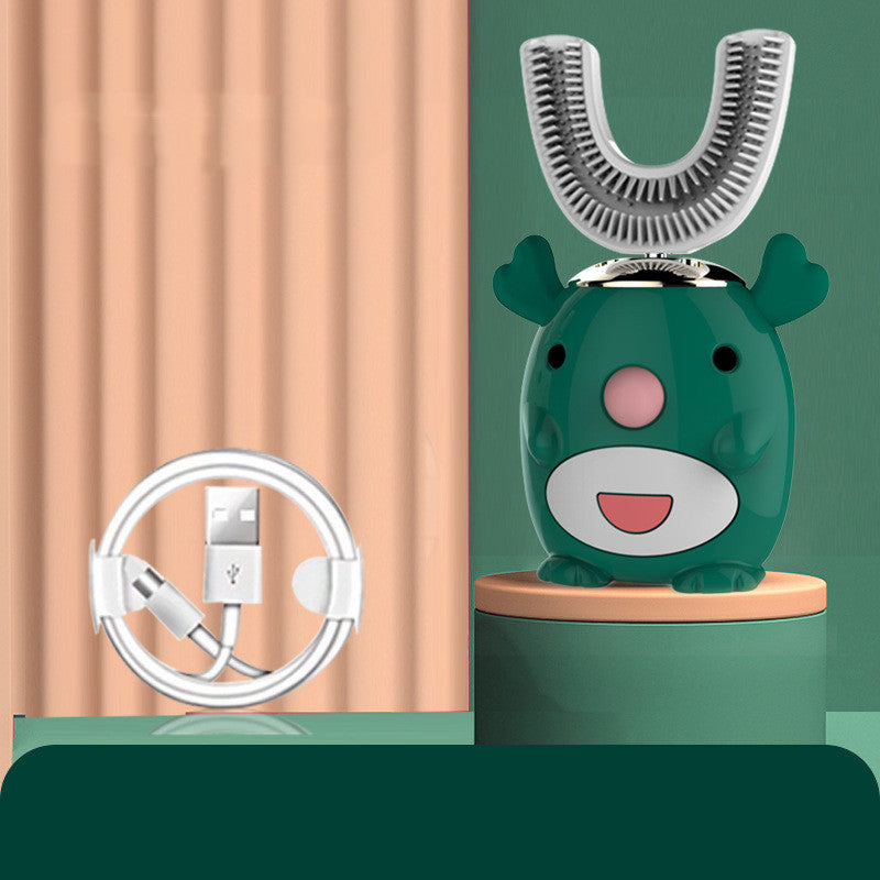 Waterproof Children's Sonic Electric Toothbrush with U-Shaped Design