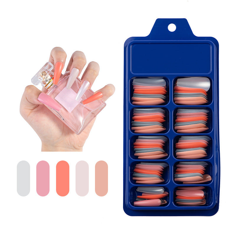 Nail Art Stickers for Fake Nails - Colorful Nail Wraps & Tips Set