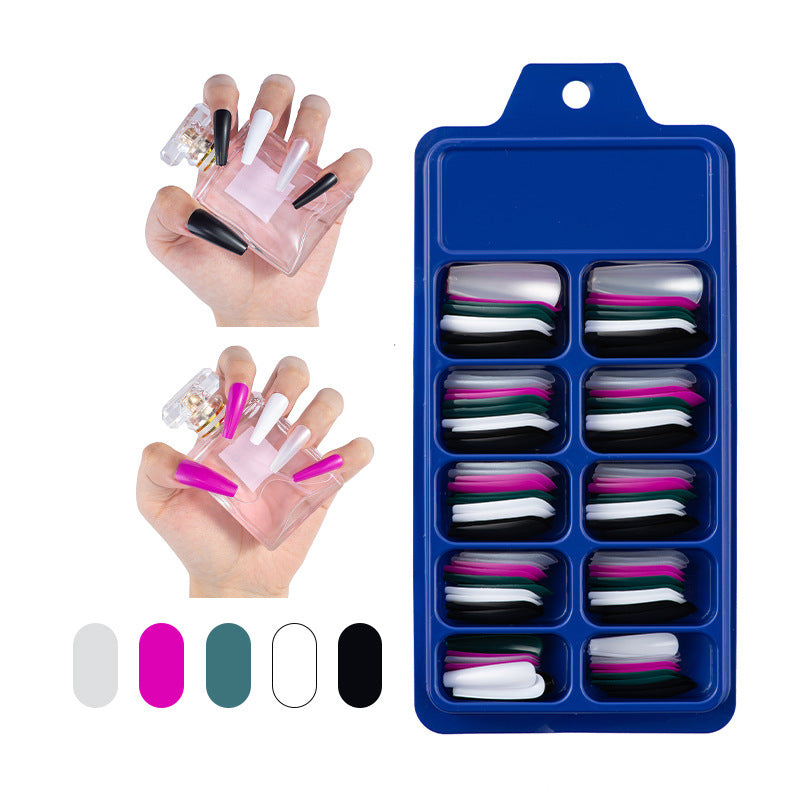 Nail Art Stickers for Fake Nails - Colorful Nail Wraps & Tips Set