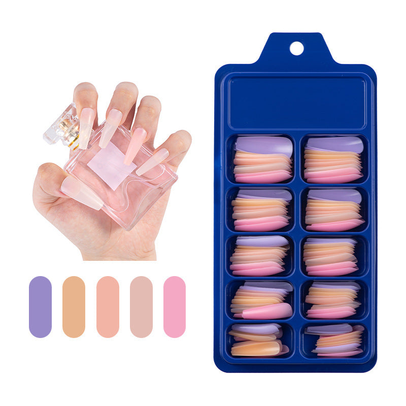 Nail Art Stickers for Fake Nails - Colorful Nail Wraps & Tips Set