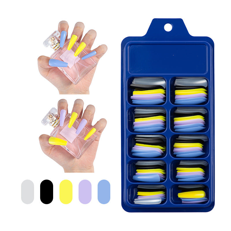 Nail Art Stickers for Fake Nails - Colorful Nail Wraps & Tips Set