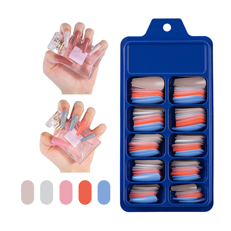 Nail Art Stickers for Fake Nails - Colorful Nail Wraps & Tips Set