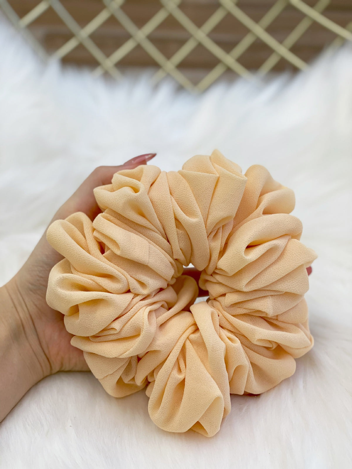 Pearl Chiffon Hair Tie Scrunchie - Multiple Colors