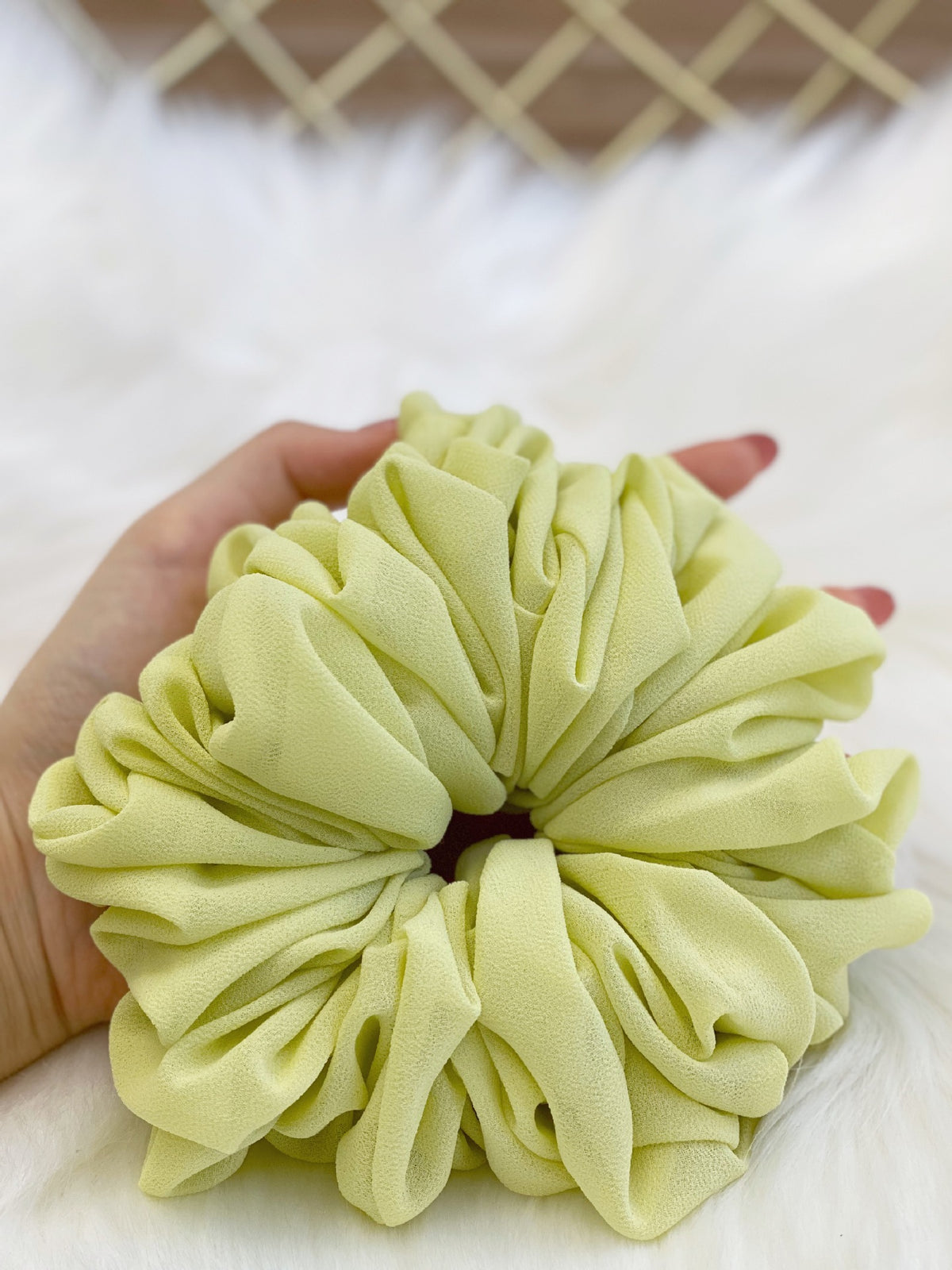 Pearl Chiffon Hair Tie Scrunchie - Multiple Colors