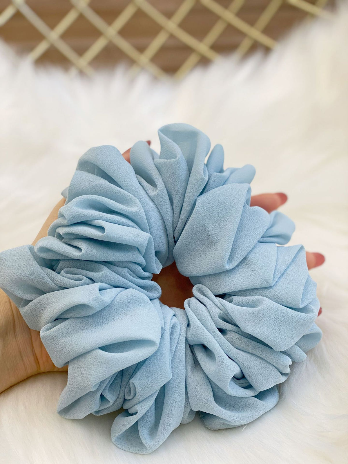 Pearl Chiffon Hair Tie Scrunchie - Multiple Colors