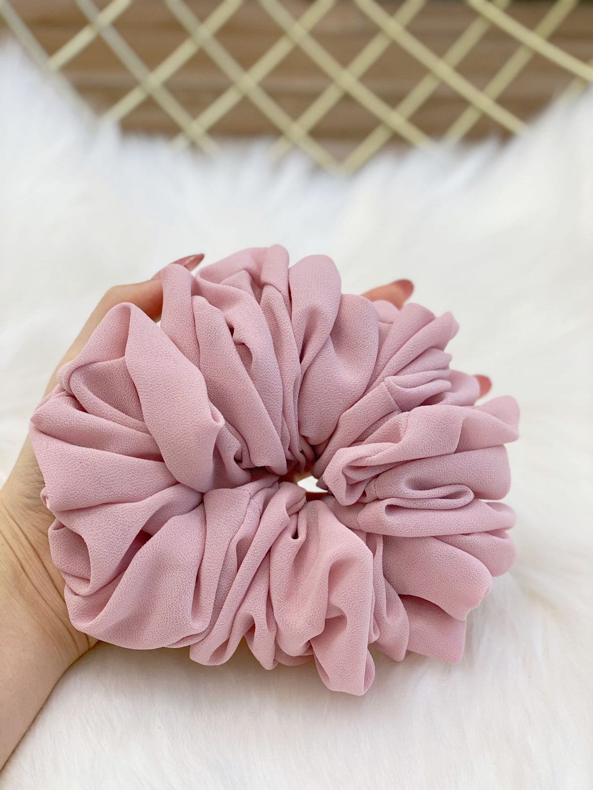Pearl Chiffon Hair Tie Scrunchie - Multiple Colors