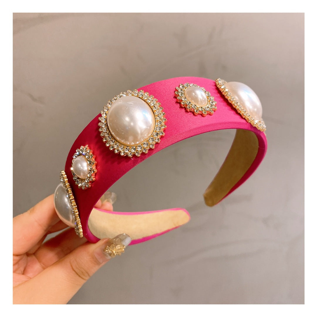 Jeweled Silk Bow Headband with Hairpin
