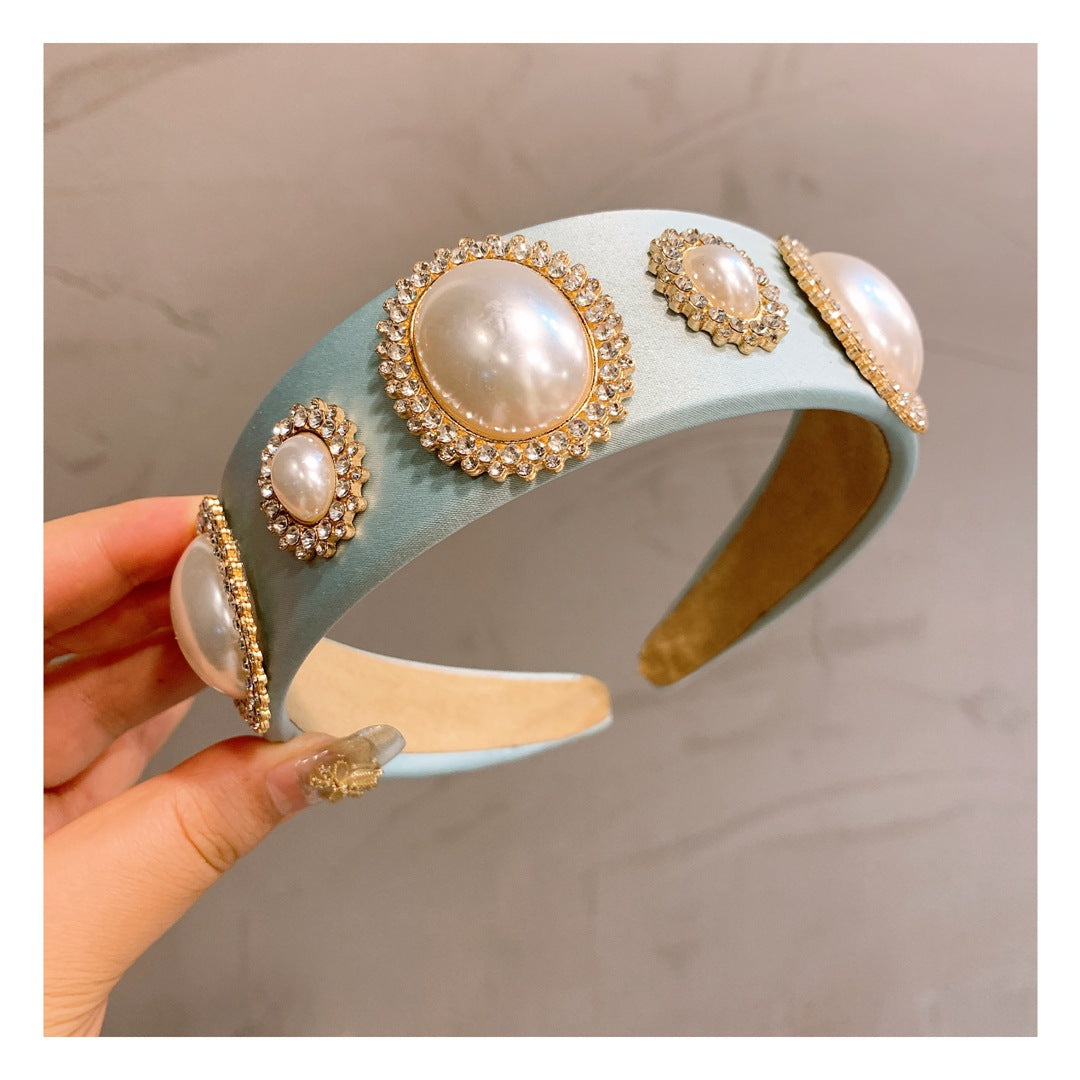 Jeweled Silk Bow Headband with Hairpin