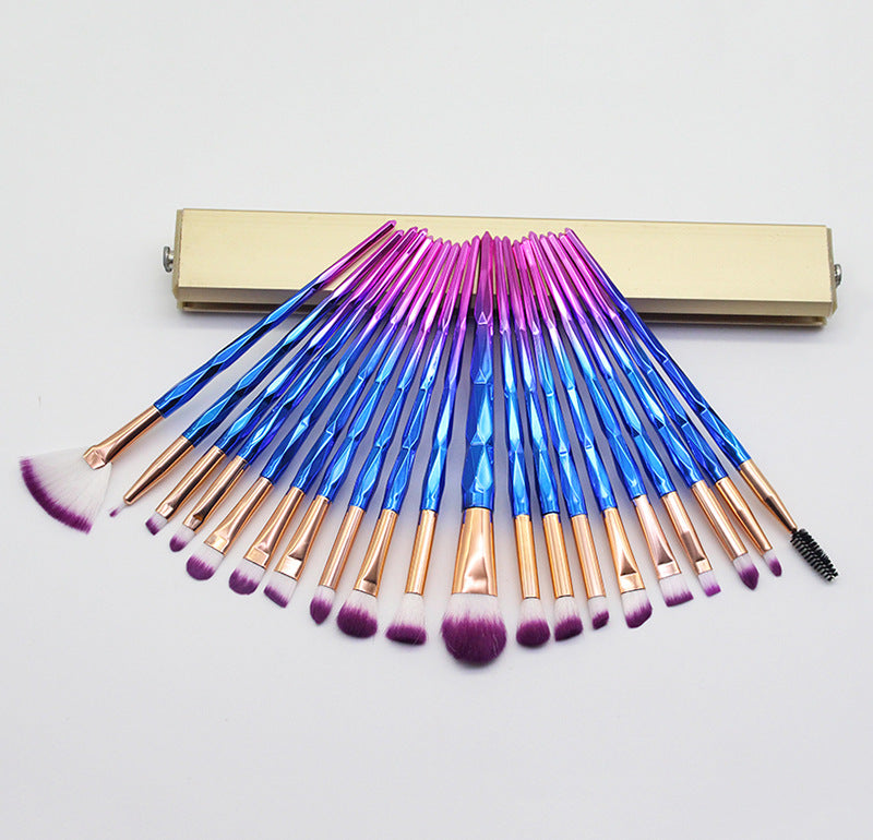 Colorful Makeup Brush Set with 20 Brushes | Cosmetic Tools for Face & Eyes