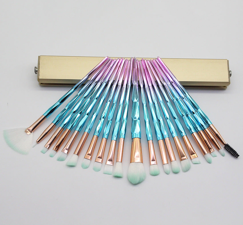 Colorful Makeup Brush Set with 20 Brushes | Cosmetic Tools for Face & Eyes