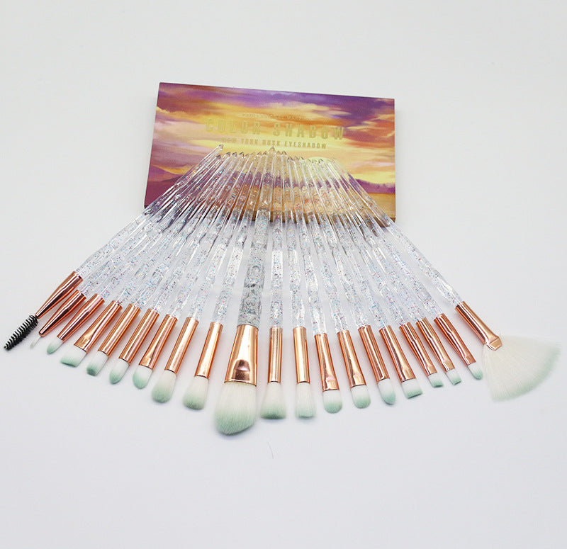 Colorful Makeup Brush Set with 20 Brushes | Cosmetic Tools for Face & Eyes