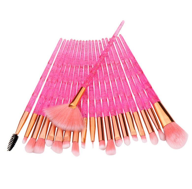 Colorful Makeup Brush Set with 20 Brushes | Cosmetic Tools for Face & Eyes