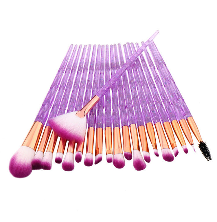 Colorful Makeup Brush Set with 20 Brushes | Cosmetic Tools for Face & Eyes