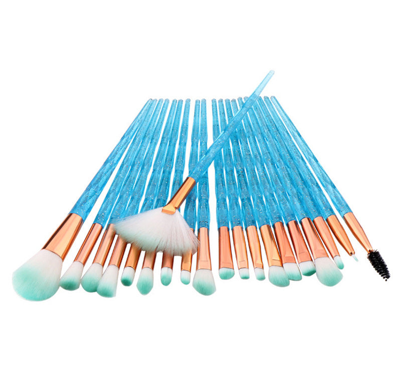 Colorful Makeup Brush Set with 20 Brushes | Cosmetic Tools for Face & Eyes
