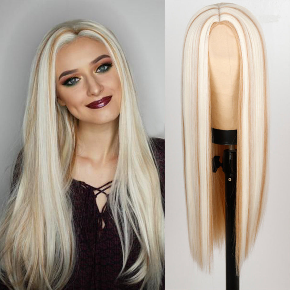 Long Straight Lace Front Wig - Heat Resistant Fiber