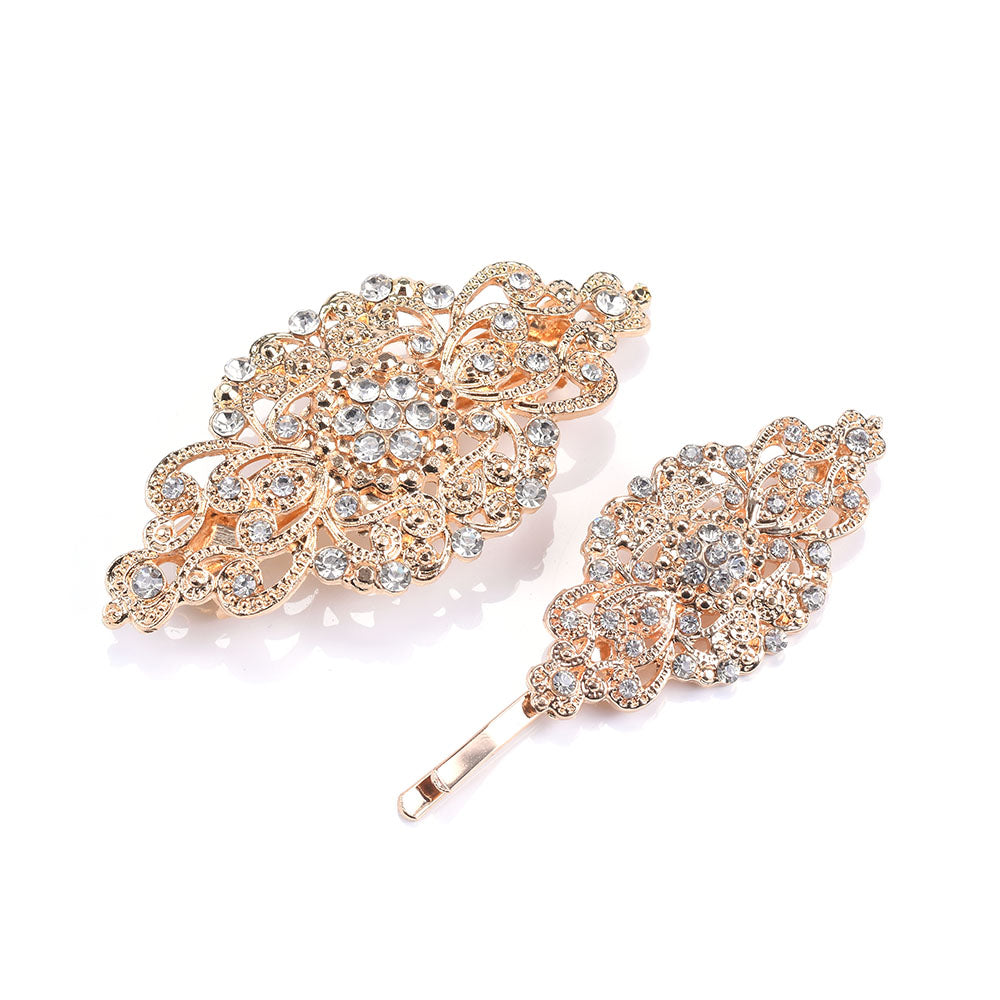 Retro Metal Hairpin Jewelry for Women - Silver Geometric Design