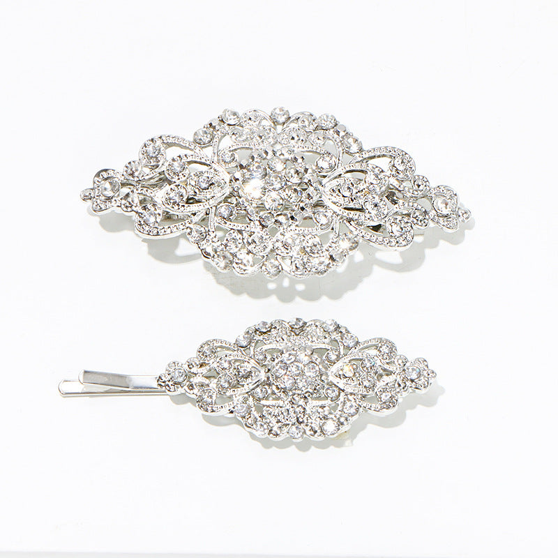 Retro Metal Hairpin Jewelry for Women - Silver Geometric Design