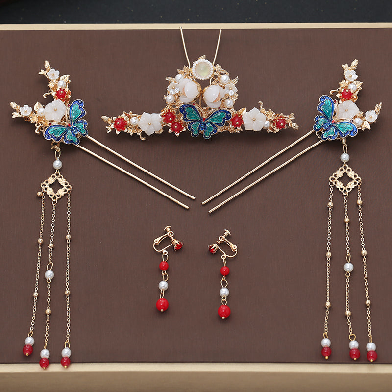 Antique Hanfu Tassel Hairpin Set