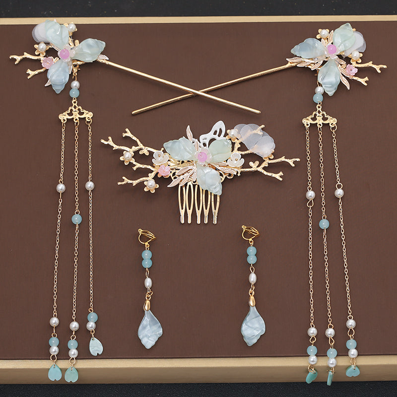 Antique Hanfu Tassel Hairpin Set