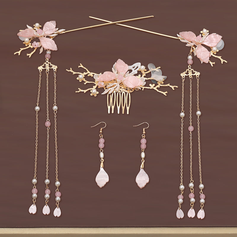 Antique Hanfu Tassel Hairpin Set