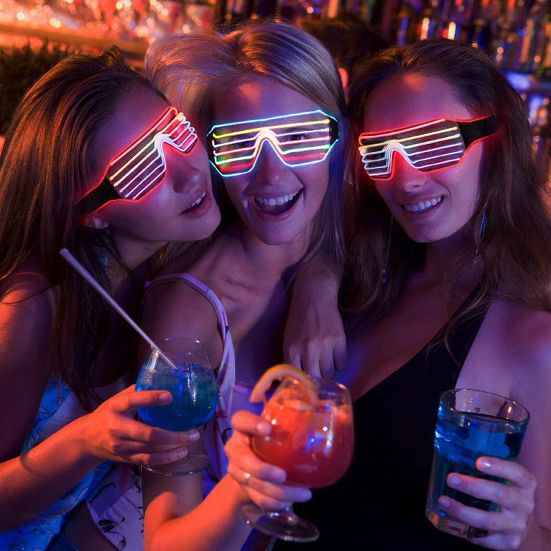 LED Luminous Sunglasses Party Accessories - Color Shutter Glasses