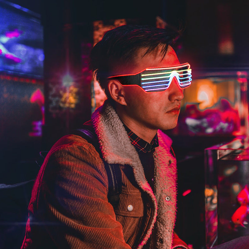 LED Luminous Sunglasses Party Accessories - Color Shutter Glasses