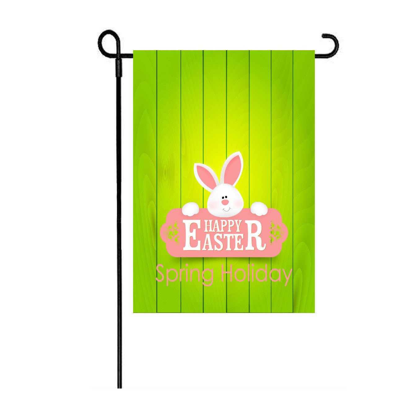 Burlap Easter Bunny Garden Flag - Festive Seasonal Outdoor Decor, 47x32