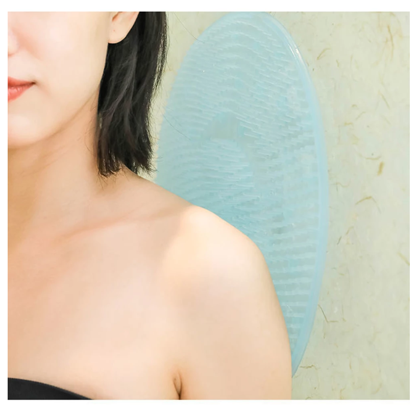 Silicone Lazy Bath Back Brush Massager with Anti-Skid Pad - Multiple Colors