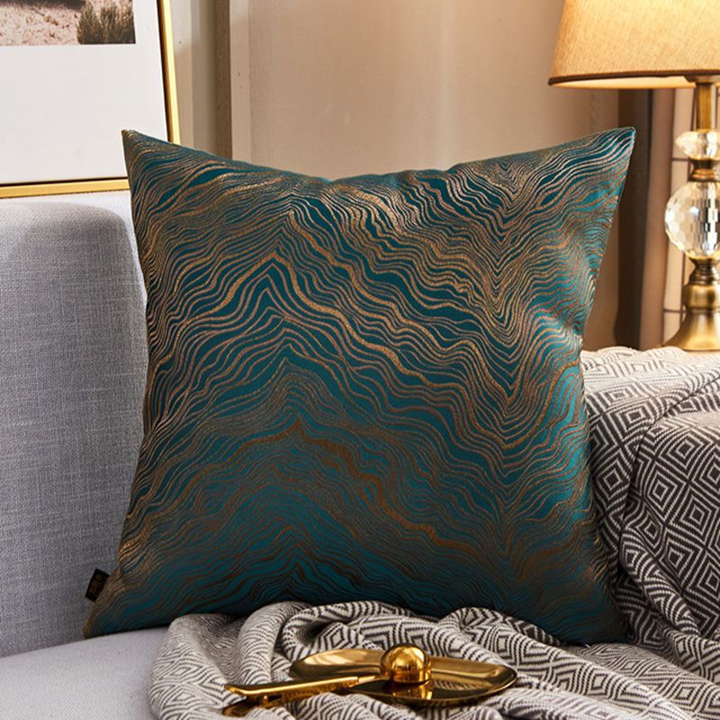 Luxury Modern Lightweight Sofa Cushion Cover - Silk Satin Geometric Pillowcase