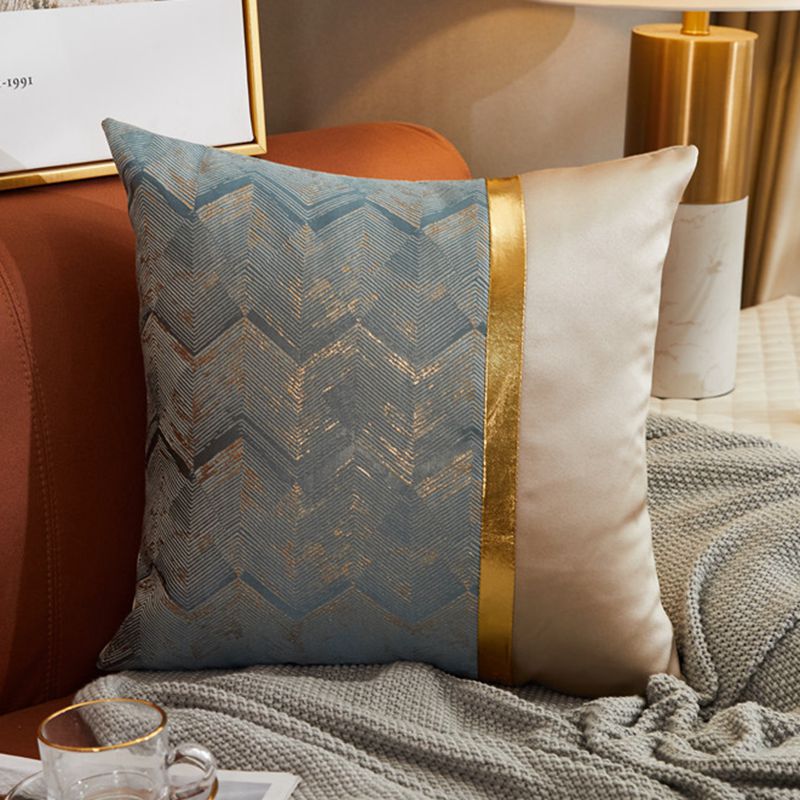 Luxury Modern Lightweight Sofa Cushion Cover - Silk Satin Geometric Pillowcase