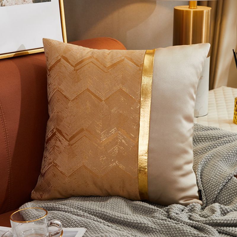 Luxury Modern Lightweight Sofa Cushion Cover - Silk Satin Geometric Pillowcase