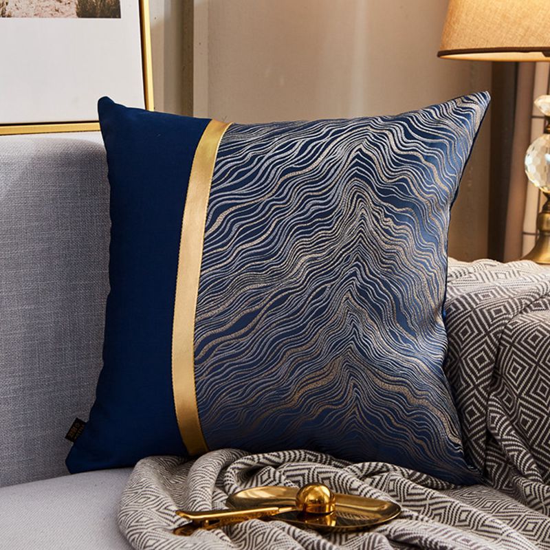 Luxury Modern Lightweight Sofa Cushion Cover - Silk Satin Geometric Pillowcase