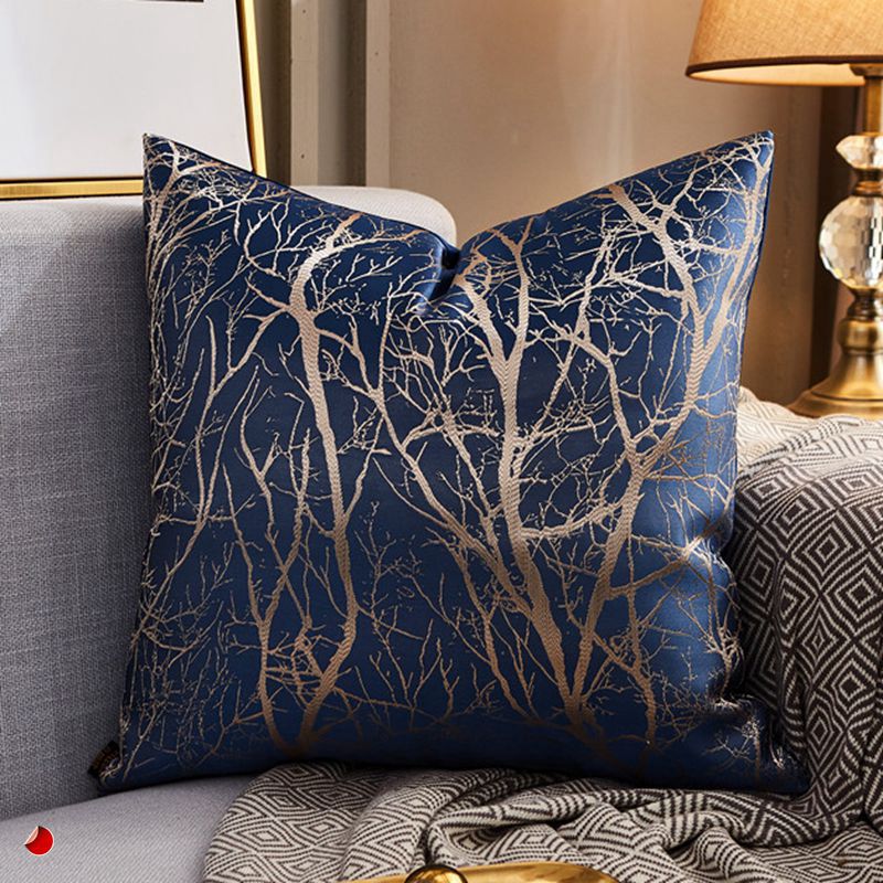 Luxury Modern Lightweight Sofa Cushion Cover - Silk Satin Geometric Pillowcase