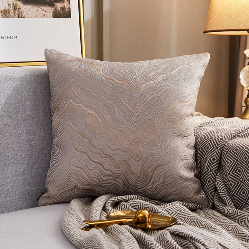 Luxury Modern Lightweight Sofa Cushion Cover - Silk Satin Geometric Pillowcase