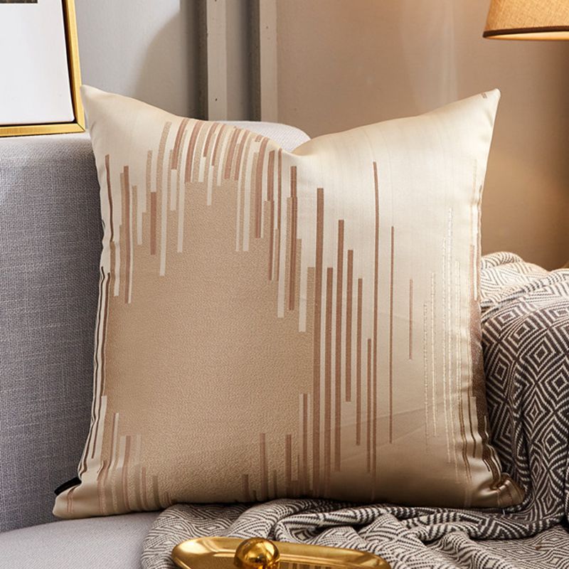 Luxury Modern Lightweight Sofa Cushion Cover - Silk Satin Geometric Pillowcase