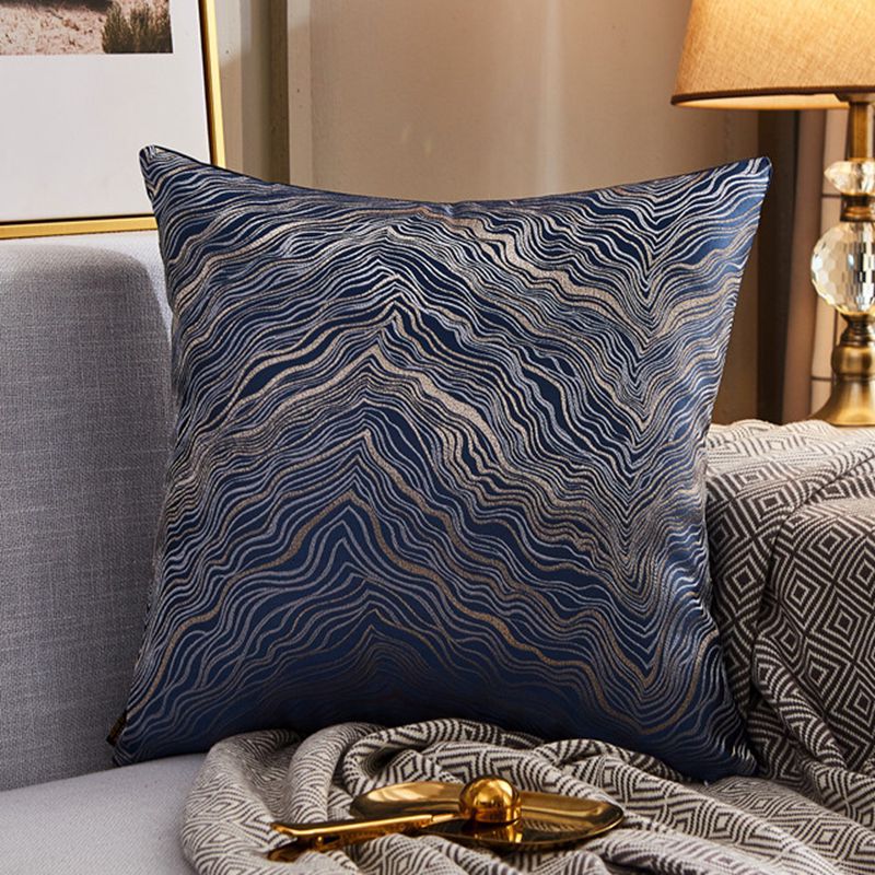 Luxury Modern Lightweight Sofa Cushion Cover - Silk Satin Geometric Pillowcase