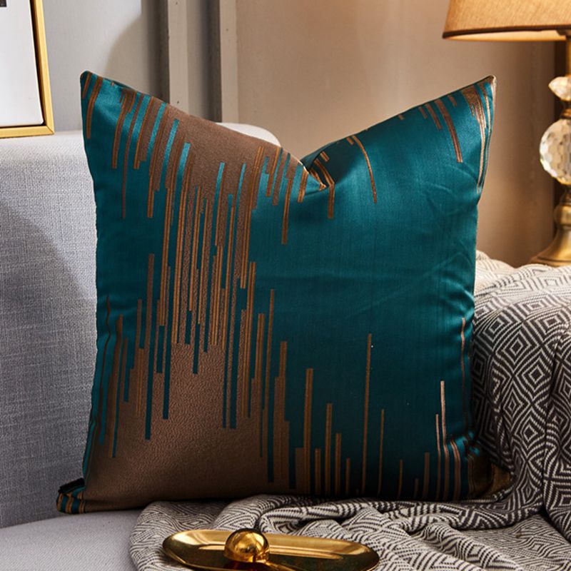 Luxury Modern Lightweight Sofa Cushion Cover - Silk Satin Geometric Pillowcase